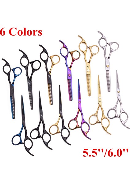 888 Yin Ping 5.5 5.5 6.0 ''saç Kesimi Makası Profesyonel Kuaförlük Makas Inceltme Berber Makası Saç Kesme Makası 440C Japonya Çelik 888 # (Yurt Dışından)