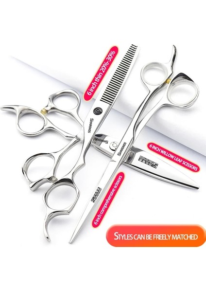 6 Inç Inceltme 5,5-6-6,5 Inç Düz Kaküllü ve Ince Dişli Saç Kesme Makinesi, Dikişsiz Kuaför, Üst Düzey Profesyonel Kuaför Makası (Yurt Dışından) indirimleri