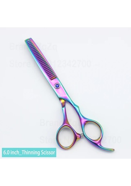 Çok Renkli Inceltme Zqzq Kuaförlük Makas 6 Inç Saç Makas Profesyonel Berber Makası Kesme Inceltme Şekillendirici Aracı Kuaförlük Makas (Yurt Dışından)