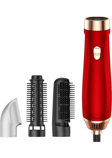 Kırmızı Abd Plug 3in1 Sıcak Hava Fırçaları Saç Kurutma Makinesi Fırçası ve Dolgunlaştırıcı Çok Fonksiyonlu Şekillendirici Profesyonel Ev Düz Saç Maşası Saç Şekillendirme Araçları (Yurt Dışından)