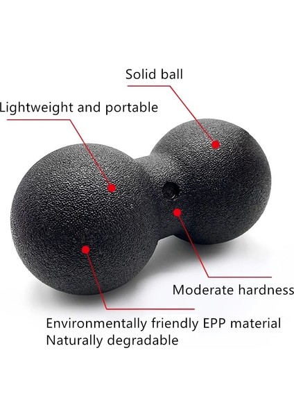 M043-DOUBLE 24CM Mini Epp Fitness Topu Çift Lakros Masaj Topu Hareketlilik Fıstık Topu Kendini Miyofasyal Serbest Bırakma Derin Doku Yoga (Yurt Dışından) modelleri