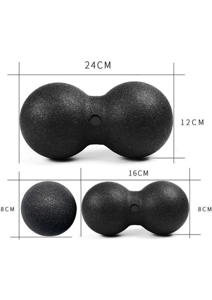 M043-DOUBLE 24CM Mini Epp Fitness Topu Çift Lakros Masaj Topu Hareketlilik Fıstık Topu Kendini Miyofasyal Serbest Bırakma Derin Doku Yoga (Yurt Dışından) fırsatları