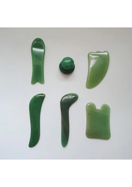 Kalp Şekli Doğal Yeşil Aventurin Yeşim Yüz Vücut Masaj Guasha Seti (Yurt Dışından) fiyatları