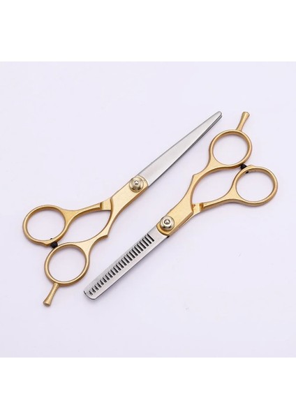 Sarı Altın Profesyonel 6.0 Inç Paslanmaz Çelik Kuaför Saç Kesme Inceltme Makas Makas Kuaförlük Seti (Yurt Dışından) indirimleri
