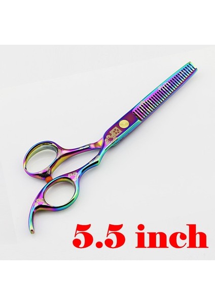 5.5 Inç Inceltme Profesyonel Japonya 440C 5.5 6 ''mor Kiraz Saç Makas Saç Kesimi Inceltme Berber Makas Kesme Makası Kuaför Makası (Yurt Dışından)