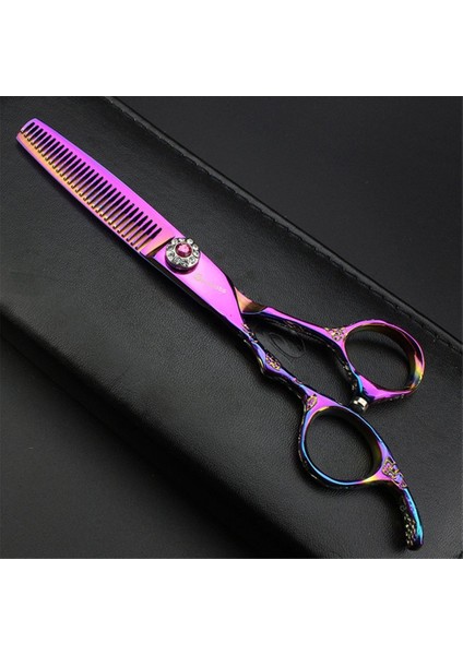 6 Inç Kesme Sharonds Japonya 440C Profesyonel Kuaförlük Sol El Makası 6 Inç Mor Salon Berber Dükkanı Inceltme Makas Seti (Yurt Dışından) fırsatları