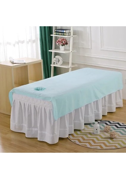 Açık Yeşil 120CM220CM Saf Pamuk Yıkanmış Pamuk Çarşaf Masaj Sağlık Kulübü Masaj Salonu Masaj Masası Için Yüz Deliği ile Adanmış (Yurt Dışından)