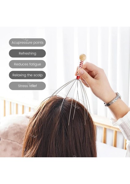 Plastik Boncuklar 1 Adet Ahtapot Kafa Masajı Pençe Saç Derisi Stres Giderici Relax Masaj Başlığı Scratcher Rölyef Saç Stimülasyonu Masaj Aletleri Rastgele Renk (Yurt Dışından) modelleri