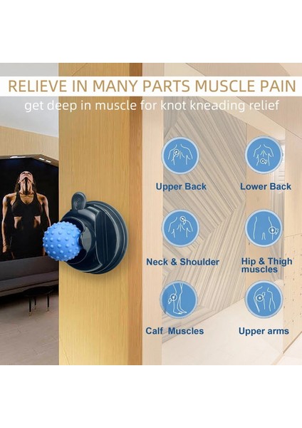 02 Tutucusuz 2'si 1 Arada Monte Edilebilir Duvar Vakum Vantuzları Masaj Tabancası Tutucusu Kendi Kendine Masaj Için Masaj Topu Rulo Derin Doku Kasları Rahatlatmak Için (Yurt Dışından) modelleri