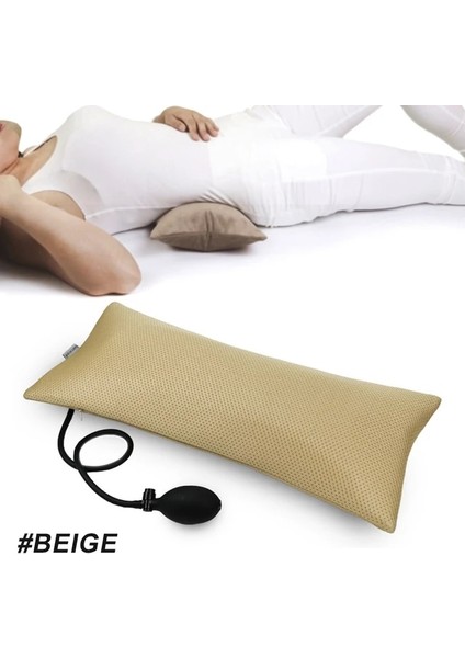 Belge Şişme Bel Destek Yastığı, Ev, Ofis, Araba Için El Basıncıyla Şişirilebilen Taşınabilir Bel Desteği Sırtlık Minderleri (Yurt Dışından)