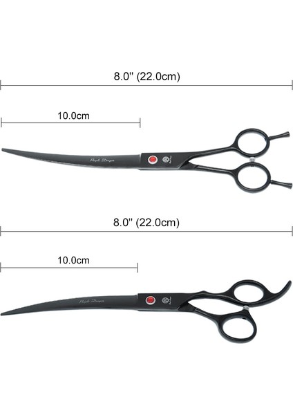 B0041B-05-80 8.0 "mor Dragan Profesyonel Pet Bakım Makası Japonya Çelik Köpek Kedi Kesme Inceltme Makas Kavisli Makaslar Clipper B0044B (Yurt Dışından) indirimleri