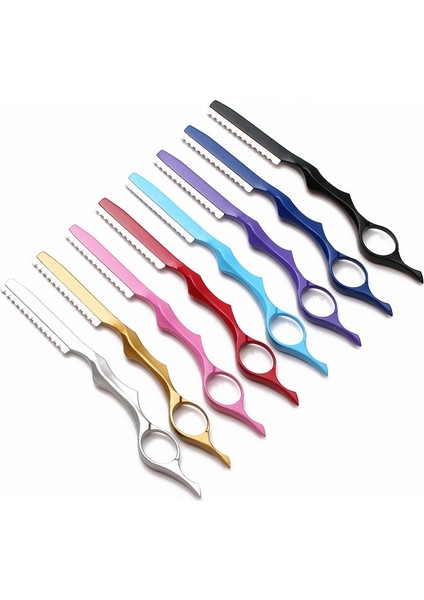 Pembe Profesyonel 2 In 1 Kesim Saç Makas Jilet Kesme Berber Inceltme Makası Saç Kesimi Makas Saç Kesme Makinesi Kuaför Makası (Yurt Dışından)