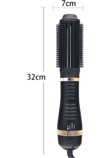 Siyah Au Tak Yeni Bir Adım Üflemeli Saç Kurutma Makinesi 2'si 1 Arada Saç Kurutma Makinesi Fırçası Doğrultma Salonu Sıcak Hava Fırçası Şekillendirici (Yurt Dışından)