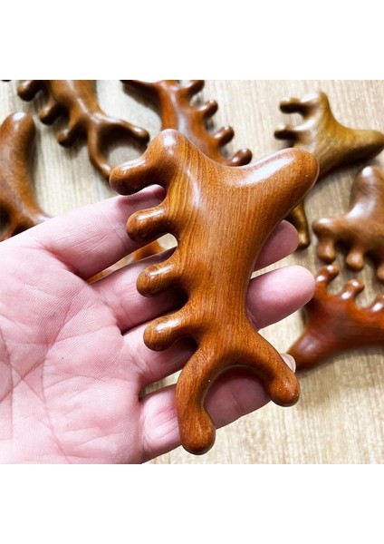 Masaj Tarağı Doğal Ahşap Geniş Diş Saç Tarak Çok Fonksiyonlu Kafa Masaj Tarak Yeşil Sandal Ağacı Masaj Tarak Baş Meridyen (Yurt Dışından) indirimleri