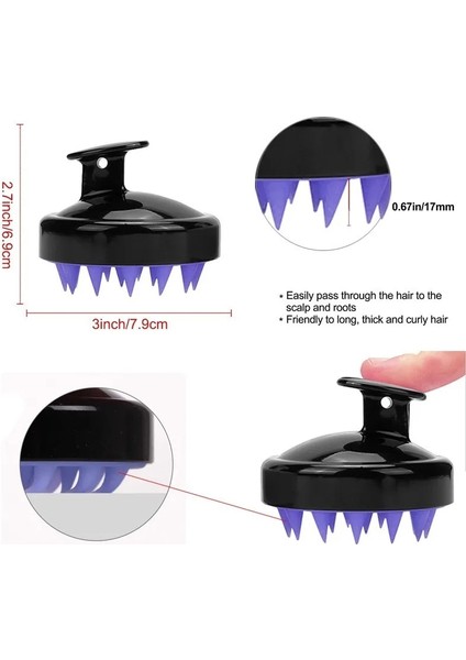 Tip 8 1 Adet Yumuşak Silikon Kafa Derisi Masaj Tarak Şampuan Fırçası Saç Yıkama Tarağı Banyo Duş Fırçası Kuaför Kuaförlük Aracı (Yurt Dışından) modelleri