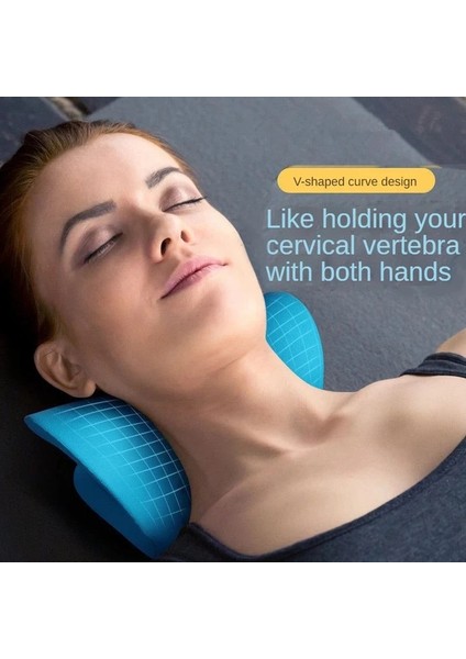 Pembe Servikal Masaj Yastığı Servikal Masaj Yerçekimi Shiatsu Boyun Omurga Düzeltme Boyun Omuz Relaxe Onarım Kas Ağrısını Rahatlatmak (Yurt Dışından)