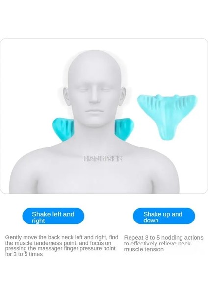 Mavi Servikal Masaj Boyun Masaj Yastığı Boyun Ağrısını Hafifletir Akupunktur Bakımı Boyun ve Omuz Masaj Masaj Yastığı (Yurt Dışından)