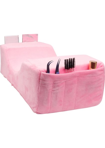Pembe Kirpik Yastık Kirpik Yastık Boyun Desteği Yumuşak Aşılama Kirpik Bellek Köpük Kirpik Uzatma Yastık Makyaj Salonu Cepli (Yurt Dışından)