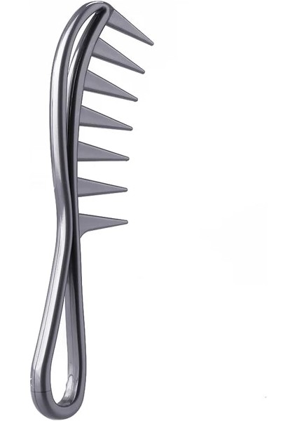 Gri Geniş Diş Tarak Kıvırcık Saç Detangle Taşınabilir Fırça Anti-Statik Tarak Saç Fırçası (Yurt Dışından)