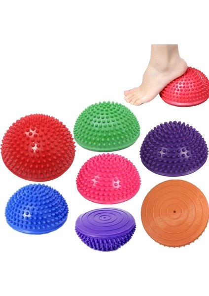 02 16 cm Yoga Topu Pvc Şişme Masaj Noktası Yarım Fit Top Denge Eğitmen Sabitleyici Gym Pilates Fitness Dengeleme Masaj Topu (Yurt Dışından) modelleri