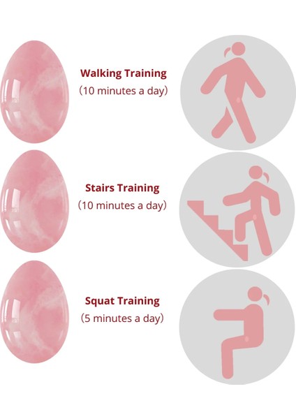 Delinmiş Set Hiçbir Kutu Gül Kuvars Yoni Yumurta Yeşim Yumurta Kadın Kegel Egzersiz Yeşim Masaj Vajinal Kaslar Sıkma Topu Kristal Kegel Yumurta Yoni Değnek (Yurt Dışından) modelleri