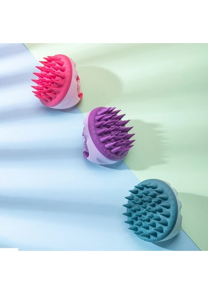 Pk Renkli Özel Logo Saç Saç Derisine Masaj Şampuan Fırçası Saç Bakım Şampuanı Banyo Fırçaları Kafa Masajı Anti Stres Masajeador (Yurt Dışından) fırsatları