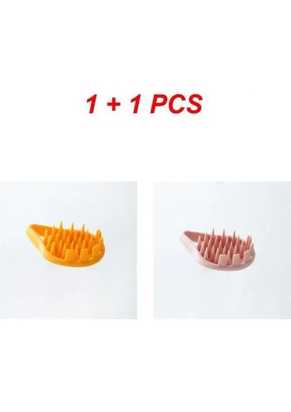 Mix A 2 Adet 1/2 Adet Silikon Kafa Kafa Derisi Masaj Fırçası Saç Yıkama Tarağı Şampuan Banyo Spa Relax Duş Fırçası Yorgunluğu Gidermek Kafa Masajı Aracı (Yurt Dışından)