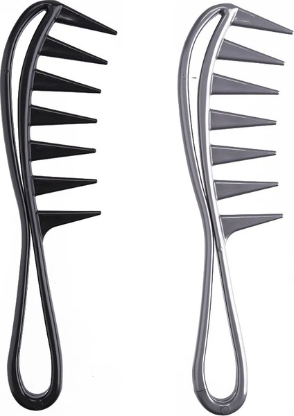 Gri Geniş Diş Tarak Kıvırcık Saç Detangle Taşınabilir Fırça Anti-Statik Tarak Saç Fırçası (Yurt Dışından) fırsatları