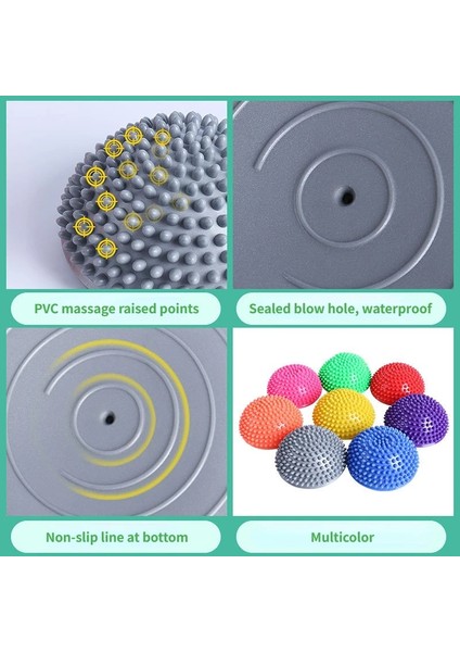 Mor 16 cm Yoga Topu Pvc Şişme Masaj Noktası Yarım Fit Top Denge Eğitmen Sabitleyici Gym Pilates Fitness Dengeleme Masaj Topu (Yurt Dışından) indirimleri