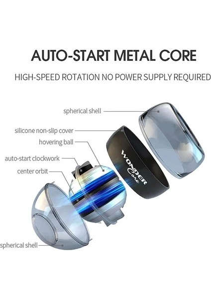 Siyah-Led LED Bilek Topu Kendiliğinden Başlangıç Jiroskopik Powerball Gyro Güç Sayaç Kolu ile El Kas Çalıştırıcı Fitness Itsmart (Yurt Dışından) modelleri