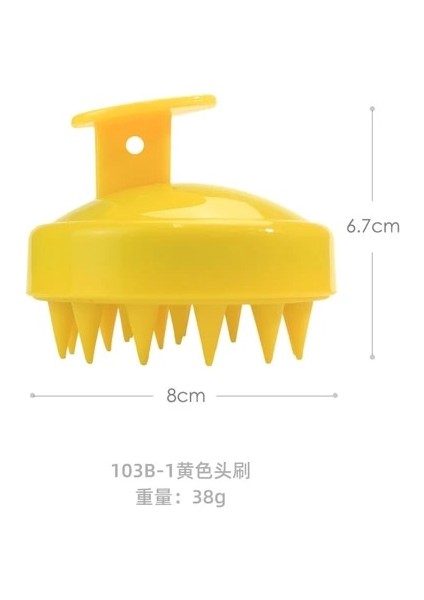 Sarı Silikon Şampuan Saç Derisi Saç Masajı Kafa Vücut Saç Derisi Masaj Fırçası Tarak Saç Yıkama Tarağı Duş Fırçası Banyo Spa Masaj Fırçası (Yurt Dışından) fiyatları