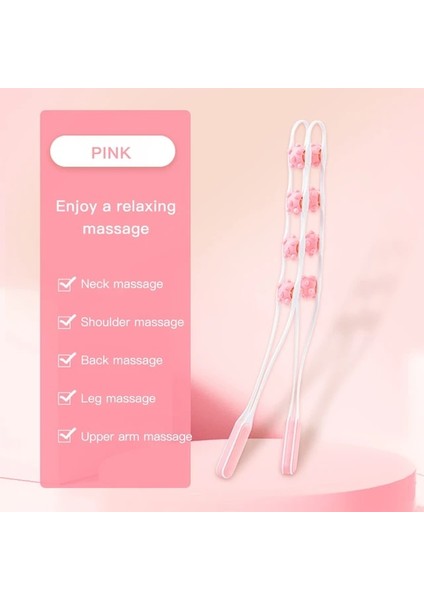 Pembe-8 Rulo Vücut Masaj Rulo Spor Tetik Noktası Relax Dorsum Akupunktur Sırt Masajı Bacak Selülit Masajı Vücut Sırt Scratcher Için (Yurt Dışından)