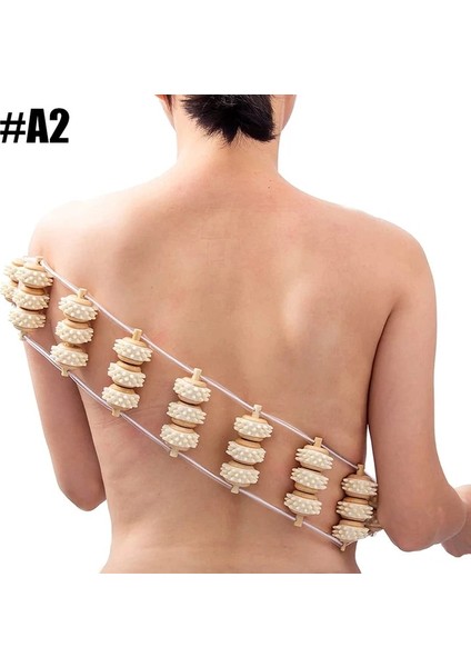 A2 Ahşap Sırt Masajı Rulo Halat Lenfatik Drenaj Masajı Ahşap Terapi Aracı Taşınabilir El Haddeleme Boyun Omuz Gevşeme (Yurt Dışından)