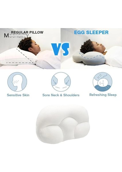 Beyaz Vücut Masajı Çok Yönlü Uyku Yastığı Boyun Masajı Uyku Yumurta Şekilli Baş Masajıyastık Baş Masajı Sağlık Masajı Yastığı (Yurt Dışından) fırsatları