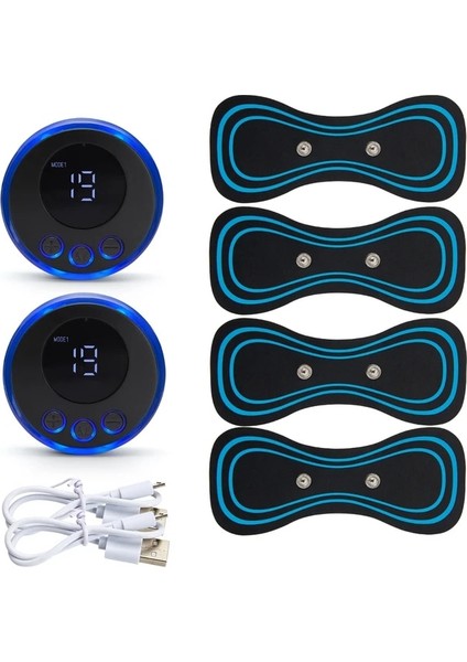 2 Ana Bilgisayar ve 4 Yama Boyun Masajı Ems Kas Stimülatörü Jel Servikal Rölyef Ağrısı Relax Sırt Masajı Yama Boyun Massageador Omuz Gevşeme (Yurt Dışından)