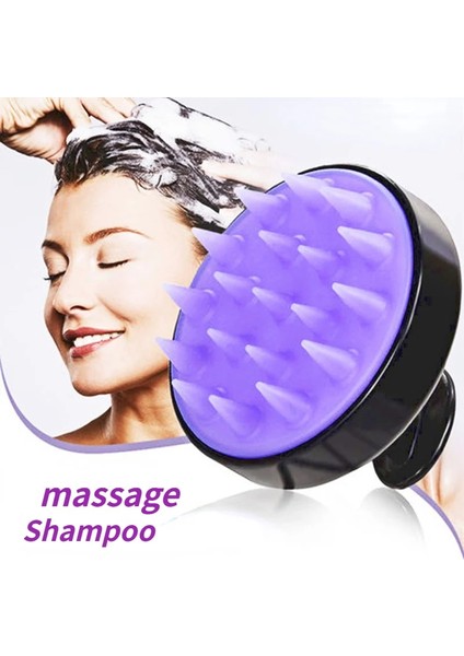 Beyaz Silikon Şampuan Saç Derisi Saç Masajı Kafa Vücut Saç Derisi Masaj Fırçası Tarak Saç Yıkama Tarağı Duş Fırçası Banyo Spa Masaj Fırçası (Yurt Dışından)