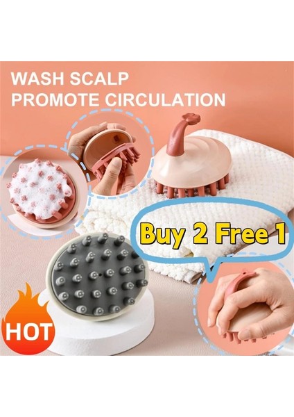 A03 Satın Al 2 Ücretsiz 1 Silikon Şampuan Fırçası Saç Derisi Masaj Fırçası Saç Yıkama Tarak Duş Fırçası Banyo Spa Masaj Fırçası Saç Fırçası Saç Bakımı (Yurt Dışından) fırsatları