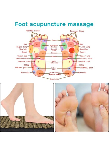 Sarı Set (3 Parça) 3 Adet Masaj Vücut Aplikatörü Akupunktur Yoga Minderi Sensi Pilates Mat Iğneli Ayak Masajı Yastık Spor Boyun Bel Için (Yurt Dışından)