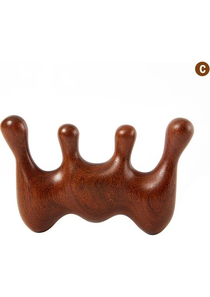 Kafa Meridyen Masaj Tarak Sandal Ağacı Dört/beş Geniş Diş Tarağı Akupunktur Tedavisi Kan Dolaşımı Anti-Statik Pürüzsüz Saç (Yurt Dışından)