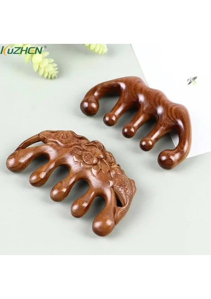 Kafa Meridyen Masaj Tarak Sandal Ağacı Dört/beş Geniş Diş Tarağı Akupunktur Tedavisi Kan Dolaşımı Anti-Statik Pürüzsüz Saç (Yurt Dışından) fiyatları