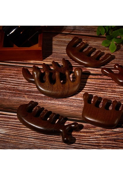 Kafa Meridyen Masaj Tarak Sandal Ağacı Dört/beş Geniş Diş Tarağı Akupunktur Tedavisi Kan Dolaşımı Anti-Statik Pürüzsüz Saç (Yurt Dışından) fırsatları