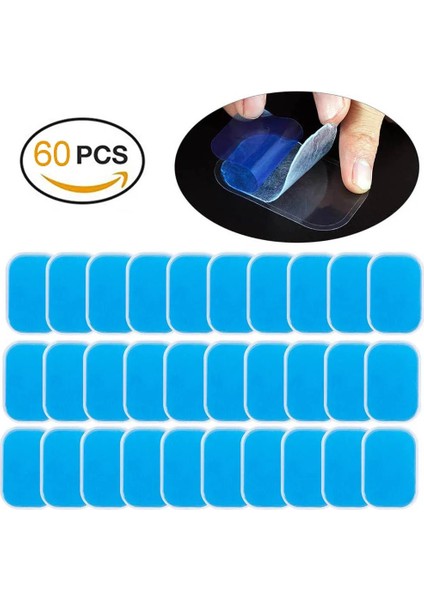 60 Adet Hidrojel Etiket Ems Abs Yedek Jel Pedleri Elektrotlar Masaj Yastığı Karın Kas Stimülatörü Eğitmen Aksesuarları (Yurt Dışından)