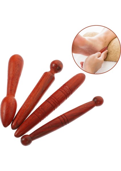 Gösterildiği Gibi 4 Adet Derin Doku Aracı El Masajı Ahşap Tetik Sopa El Aletleri Sopa Katı Ahşap Tay Akupunktur Kalemi (Yurt Dışından) fiyatları