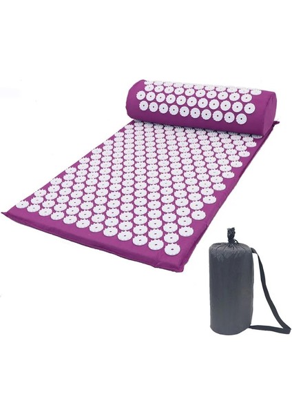 Siyah Çantalı Set Masaj Yastığı Masaj Yoga Minderi Aküpresür Stres Giderici Sırt Vücut Ağrısı Başak Mat Akupunktur Masaj Yoga Minderi Gevşeme (Yurt Dışından) fırsatları
