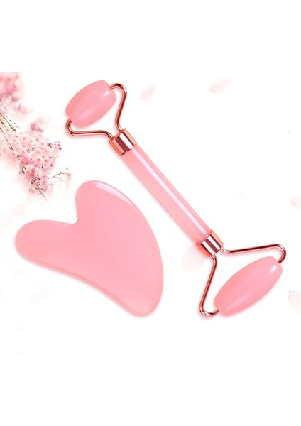 Pembe Reçine Rulo Gua Sha Kalp Şekli Yüz Boyun Sırt Masaj Aleti (Yurt Dışından) modelleri