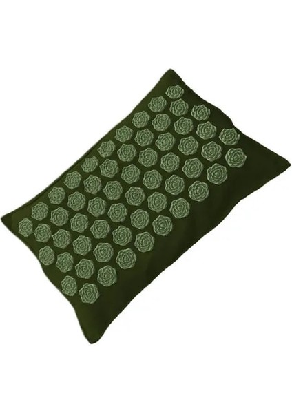 Koyu Yeşil Yastık Masaj Mat Akupunktur Mat, Masaj Mat Akupunktur Yastık Seti Yoga Mat Iğne Sırt Rahatlatmak ve Kasları Rahatlatmak (Yurt Dışından)