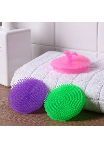 Rastgele 1 Adet Silikon Şampuan Fırçası El Vücut Saç Derisi Masaj Fırçası Saç Yıkama Tarak Duş Fırçası Banyo Spa Meridyen Masaj Fırçası (Yurt Dışından) fiyatları