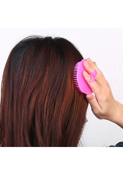 Rastgele 1 Adet Silikon Şampuan Fırçası El Vücut Saç Derisi Masaj Fırçası Saç Yıkama Tarak Duş Fırçası Banyo Spa Meridyen Masaj Fırçası (Yurt Dışından) modelleri