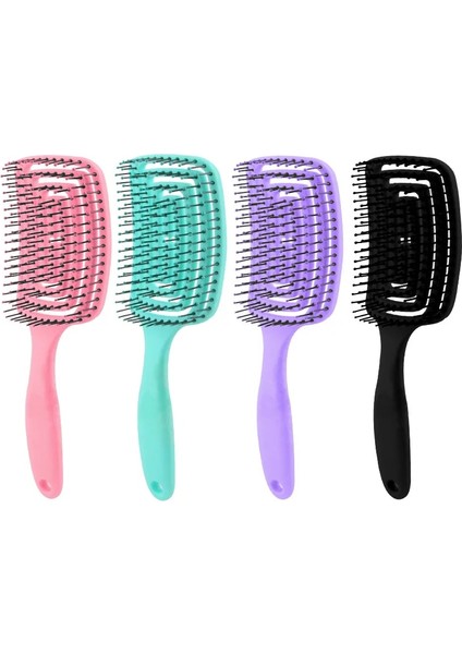 Siyah Taşınabilir Saç Fırçası Saç Derisi Masaj Tarak Salon Kadın Kauçuk Kaymaz Kolu Kuru Islak Kuaförlük Tarzı Aracı Saç Fırçası Sağlık (Yurt Dışından) fiyatları