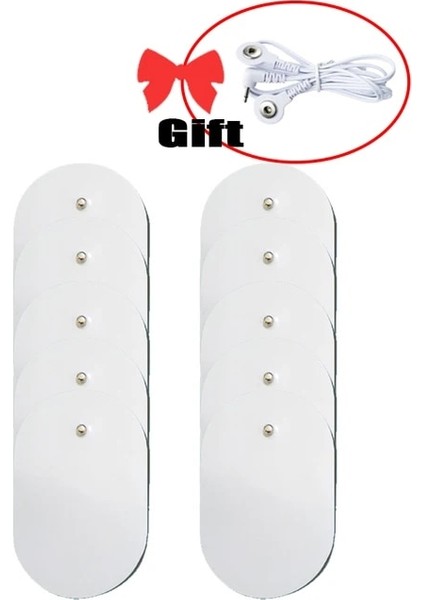 10 Adet Ped Pedleri Kabloları Ems Ayak Boyun Masajı Elektrot Pedleri Jel Vücut Masajı Yama Onlarca Ayak Kas Stimülatörü Etiket Aksesuarları (Yurt Dışından)